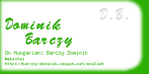 dominik barczy business card